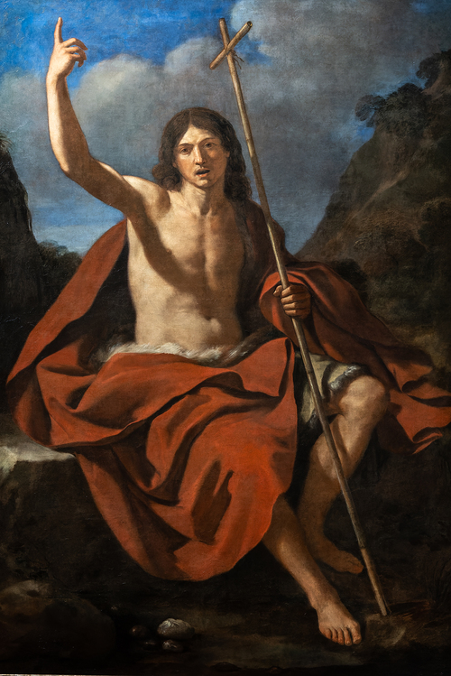 Johannes der Täufer. Gemälde von Giovanni Francesco Barbieri, gen. Il Guercino (1591 Cento - 1666 Bologna)